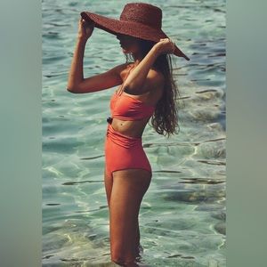 New with Tags Zara Orange One Piece Swimsuit Bikini Size S